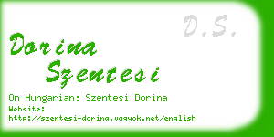 dorina szentesi business card